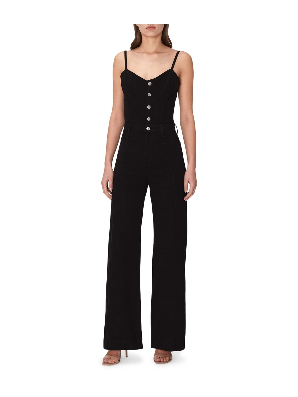 7 For All Mankind Bustier Woman's Jumpsuit Black Size XL